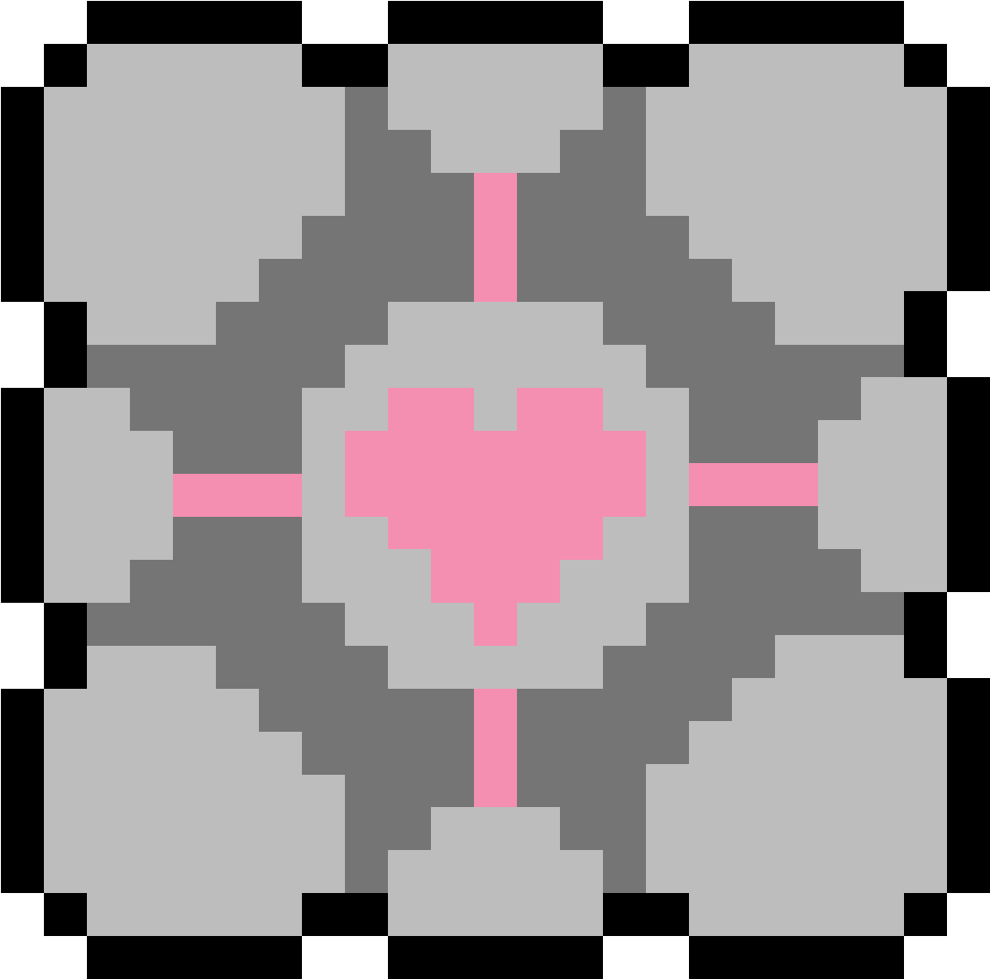 Pixelated Heart Pattern PNG