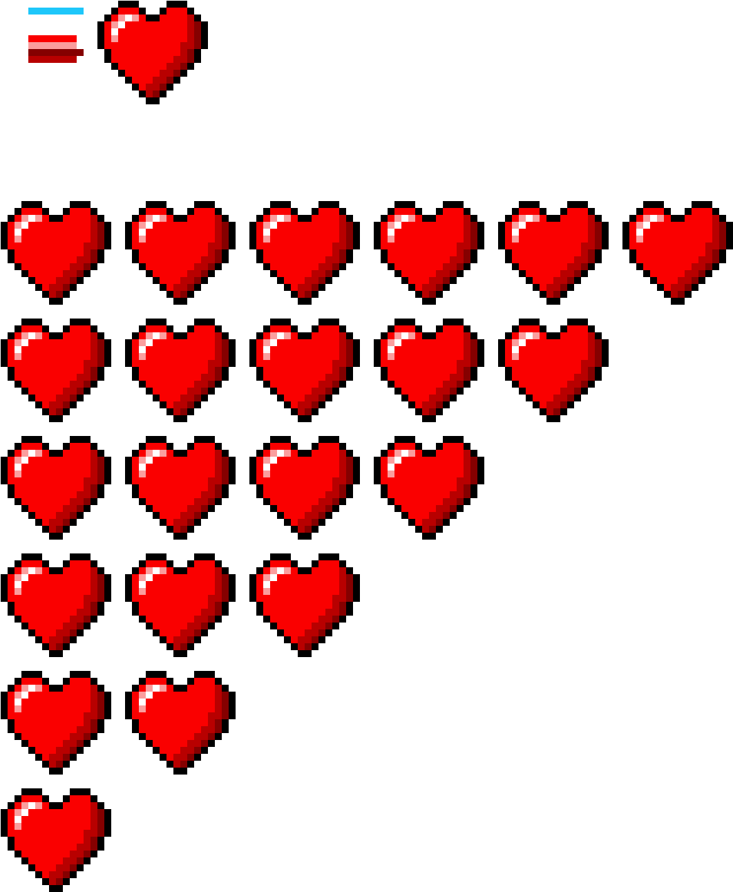 Pixelated Heart Pattern PNG