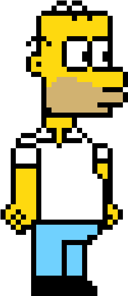 Pixelated Homer Simpson PNG