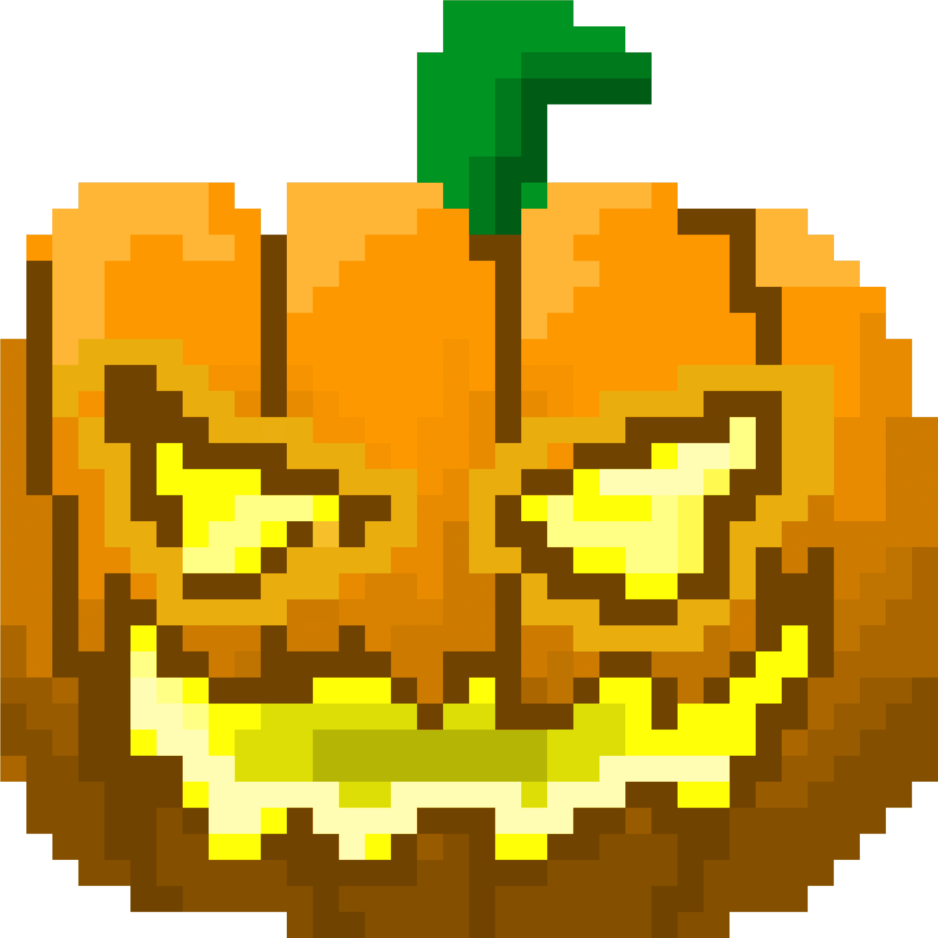 Pixelated Jack O Lantern PNG