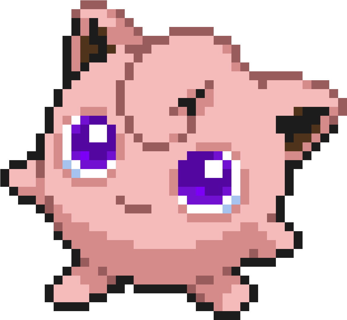 Pixelated Jigglypuff Artwork PNG