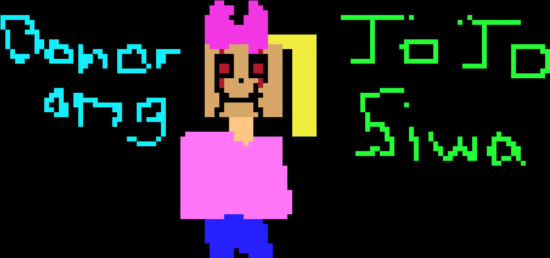 Pixelated Jojo Siwa Fan Art PNG