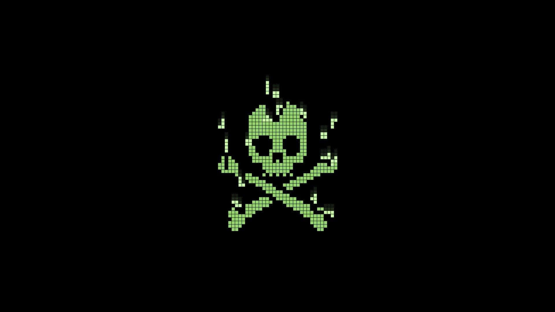 Pixelated Jolly Roger Flag Wallpaper