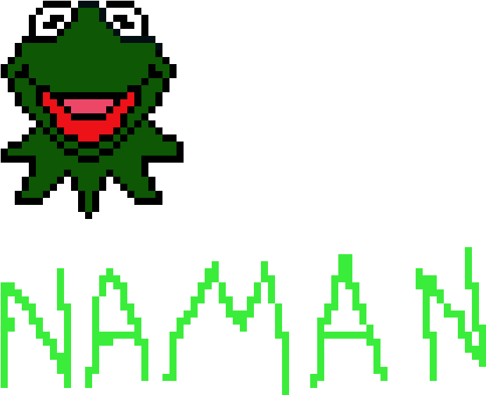 Pixelated Kermit Artwork PNG