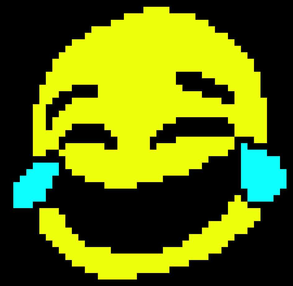 Pixelated Laughing Emoji PNG