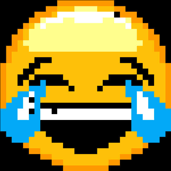 Pixelated Laughing Emoji.png PNG