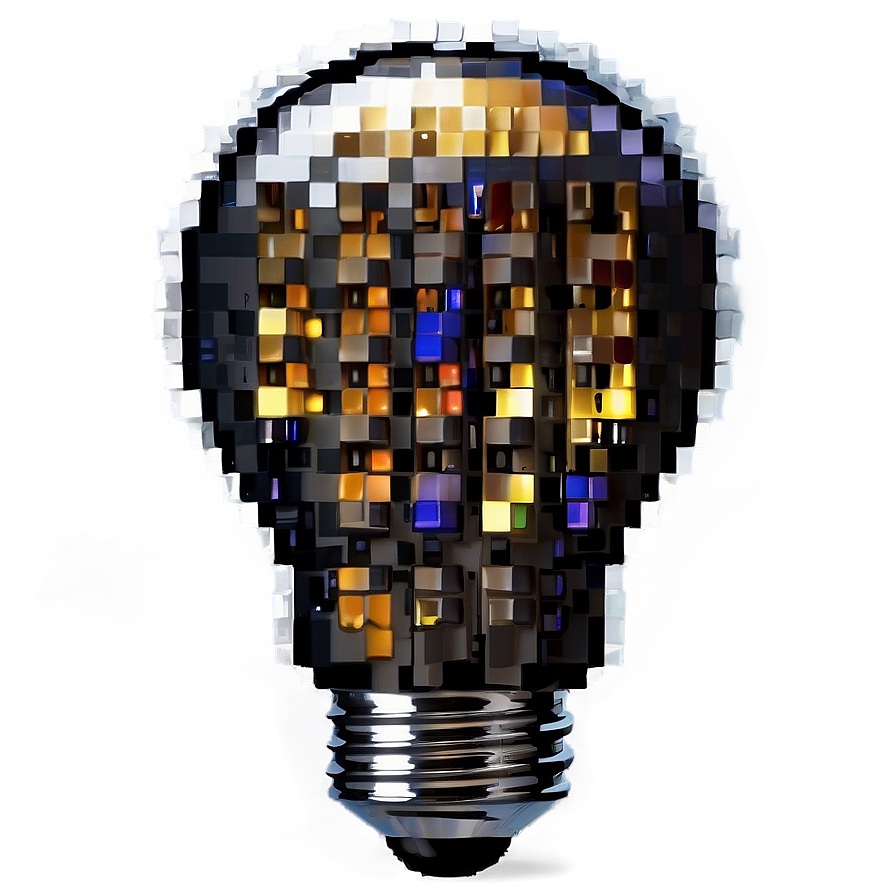 Pixelated Light Bulb Png 06242024 PNG