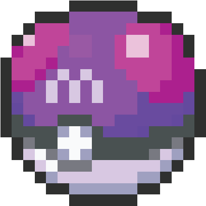 Pixelated Master Ball PNG