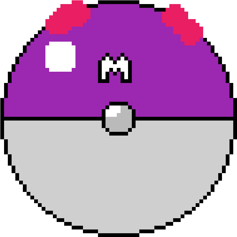 Pixelated Master Ball PNG