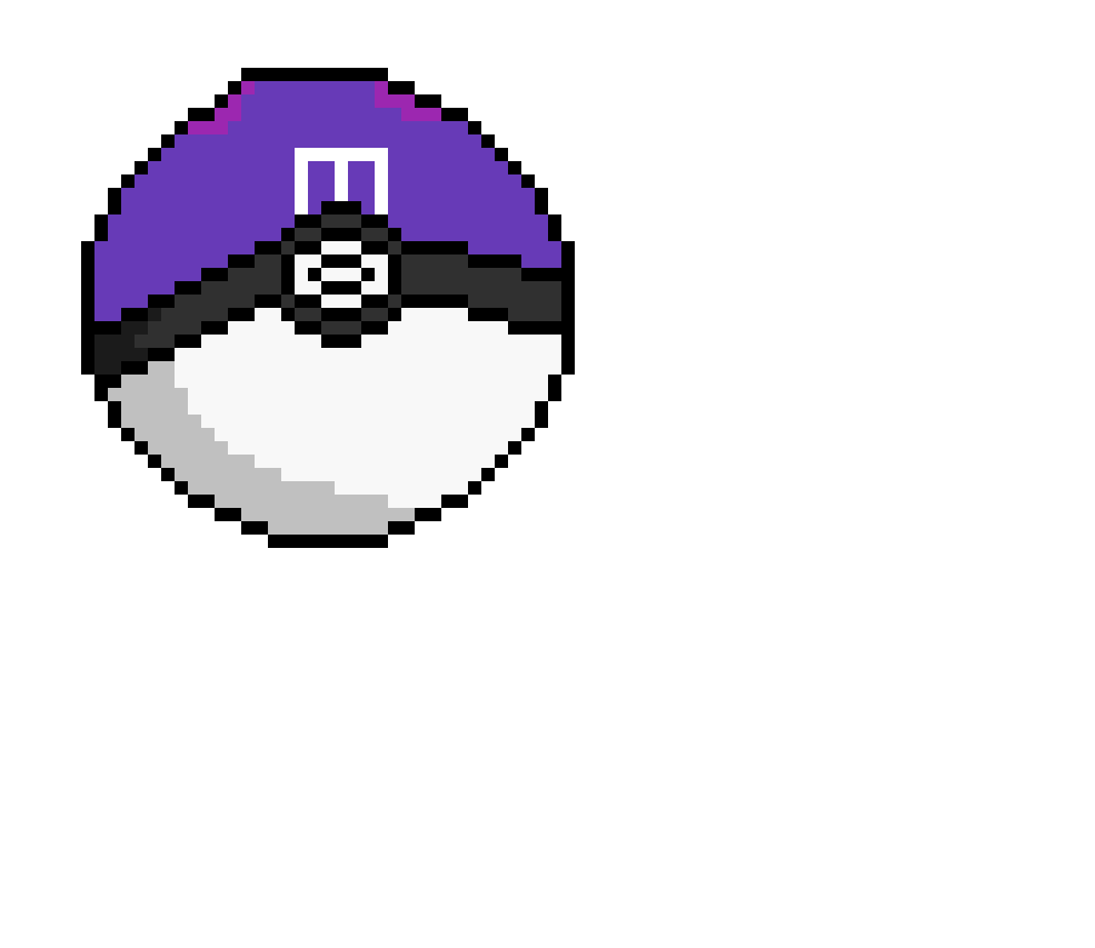 Pixelated Master Ball Illustration PNG