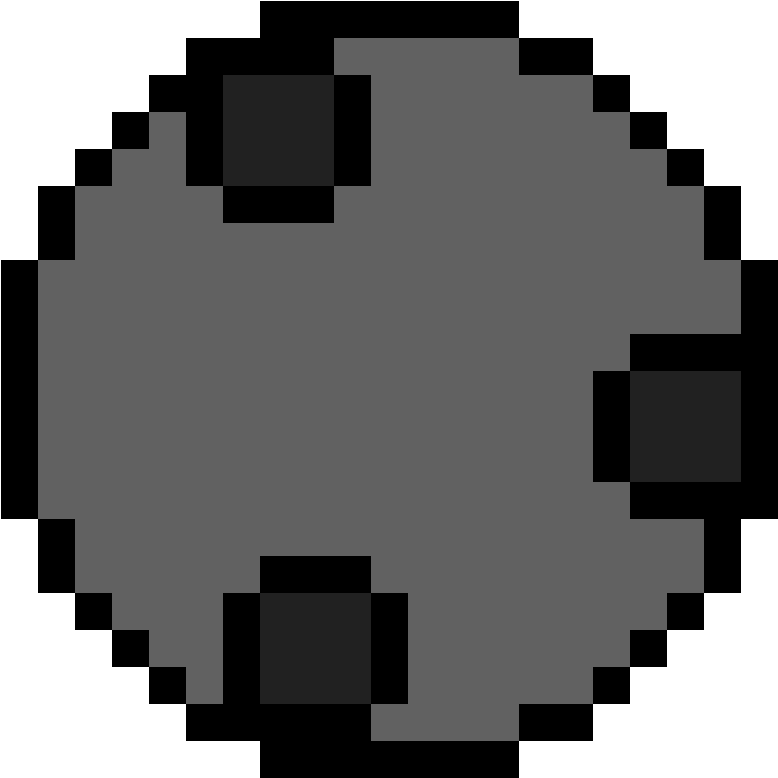 Pixelated Meteorite Icon PNG