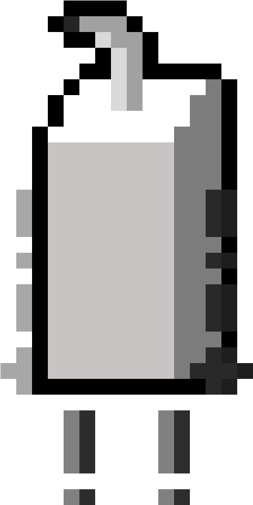 Pixelated Milk Carton Character PNG