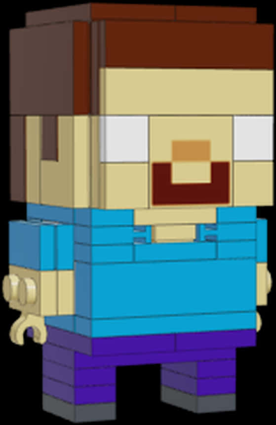 Pixelated Minecraft Character Herobrine Illustration PNG