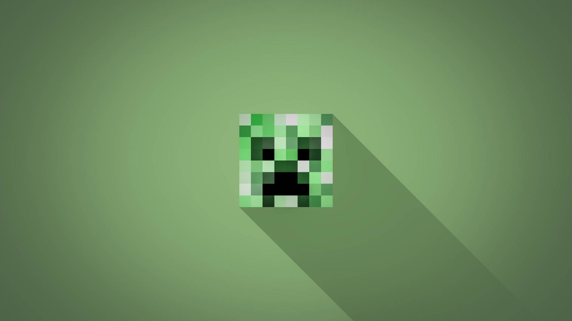 Cabezadel Creeper De Minecraft Pixelado. Fondo de pantalla