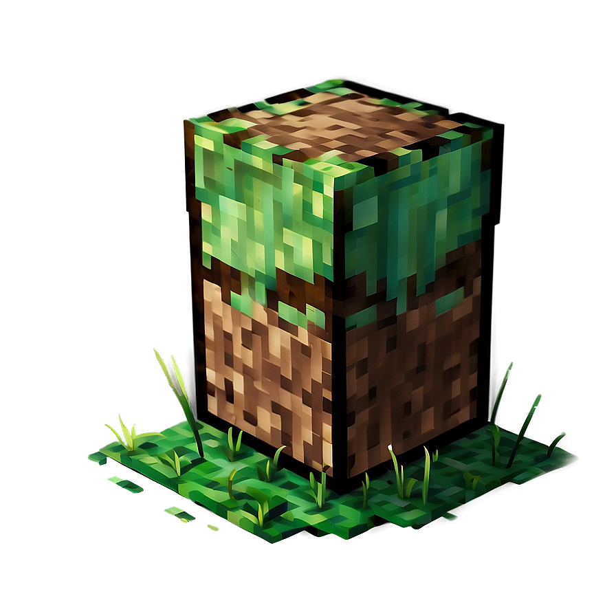 Pixelated Minecraft Grass Block Png Ych PNG
