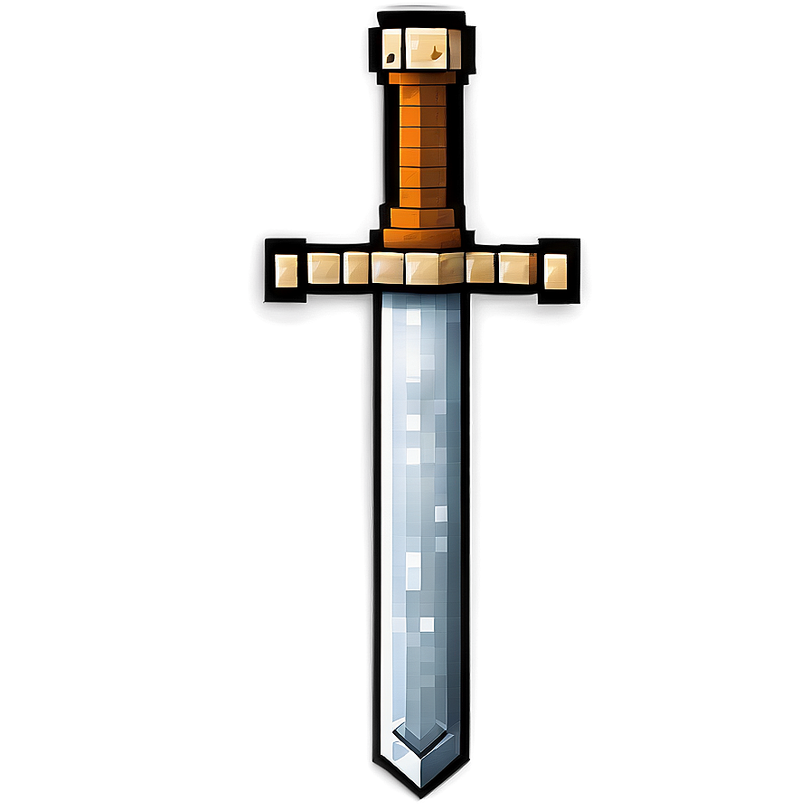 Download Pixelated Minecraft Sword Png Bvm55 | Wallpapers.com