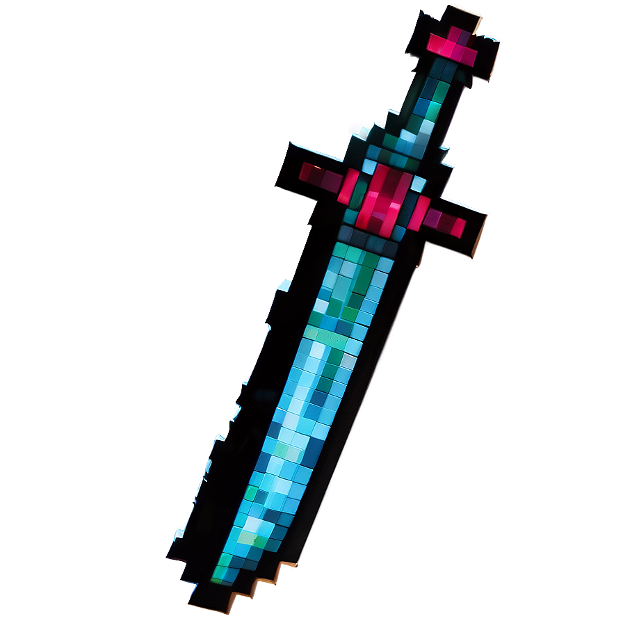 Pixelated Minecraft Sword Png Wdo75 PNG