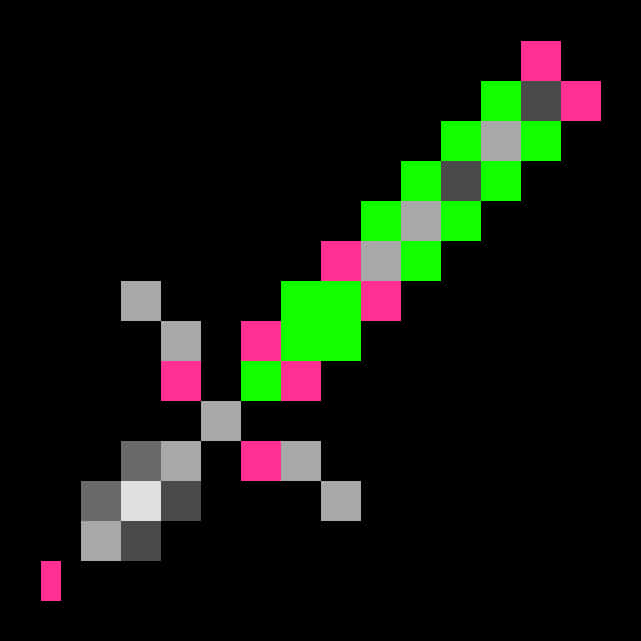 Pixelated Minecraft Sword PNG