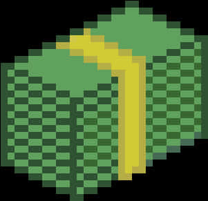 Pixelated Money Bags PNG