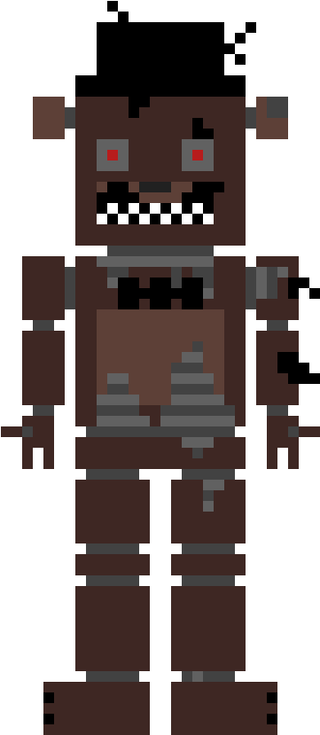 Pixelated Nightmare Freddy Image PNG