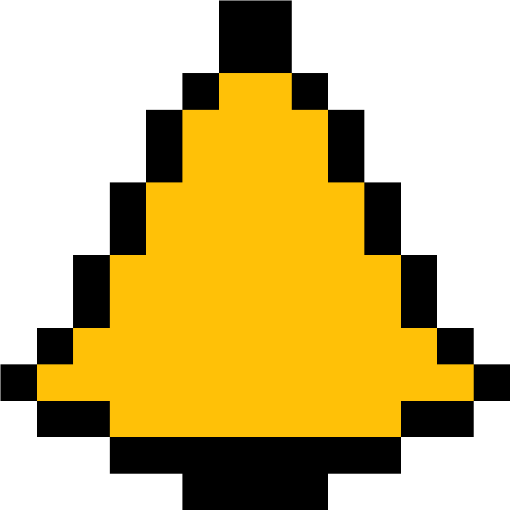 Pixelated Notification Bell Icon PNG