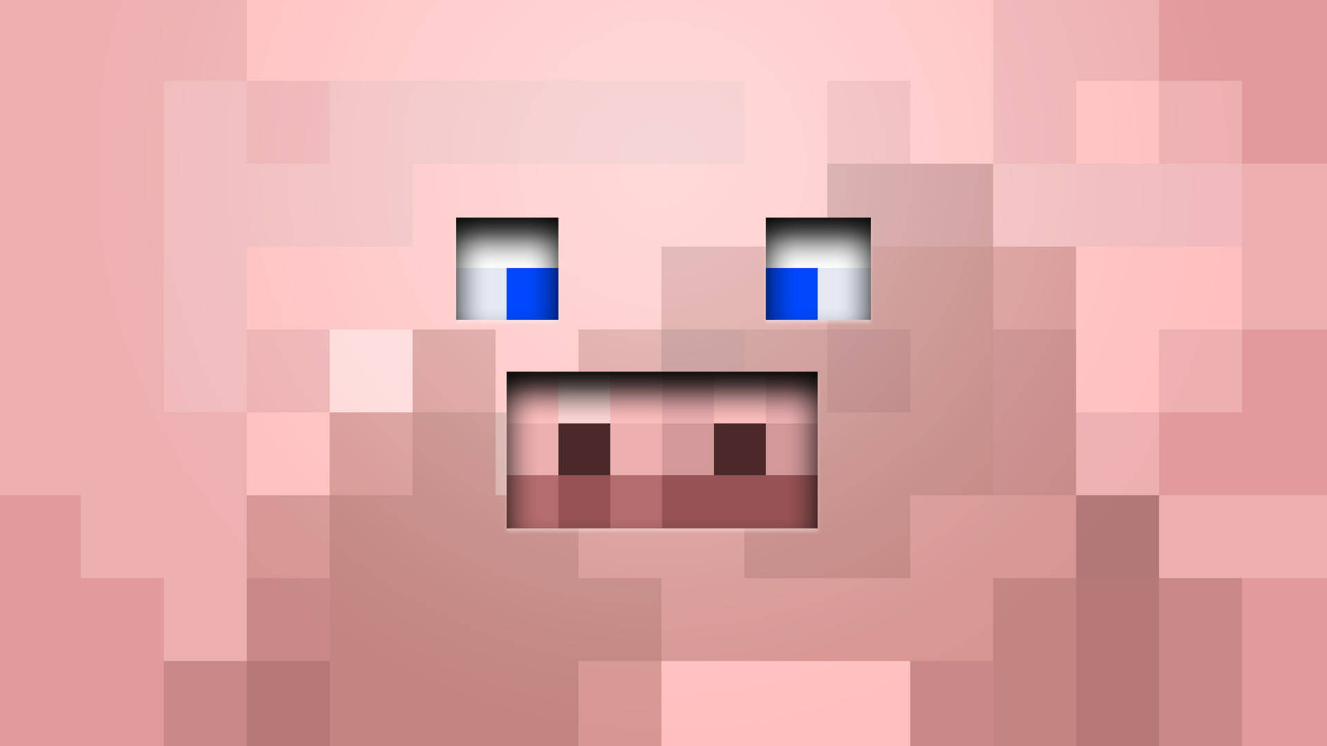 Papelde Parede Pixelado De Porco No Minecraft. Papel de Parede