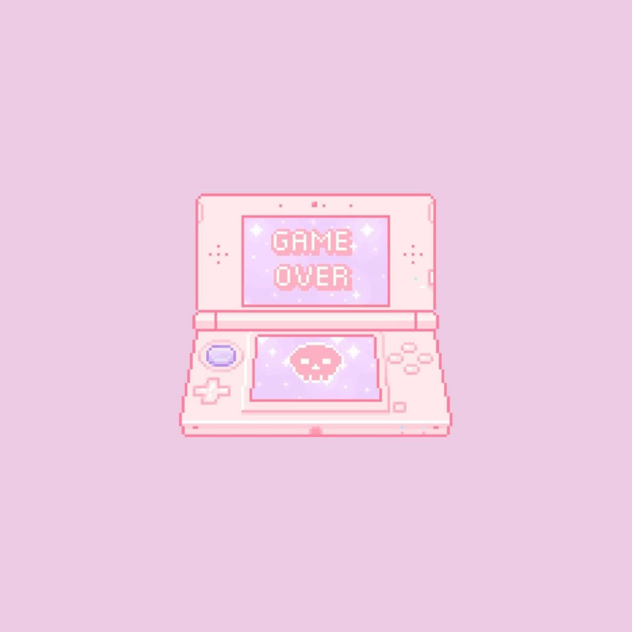 Download Pixelated Pink Game Over Screen Wallpaper | Wallpapers.com