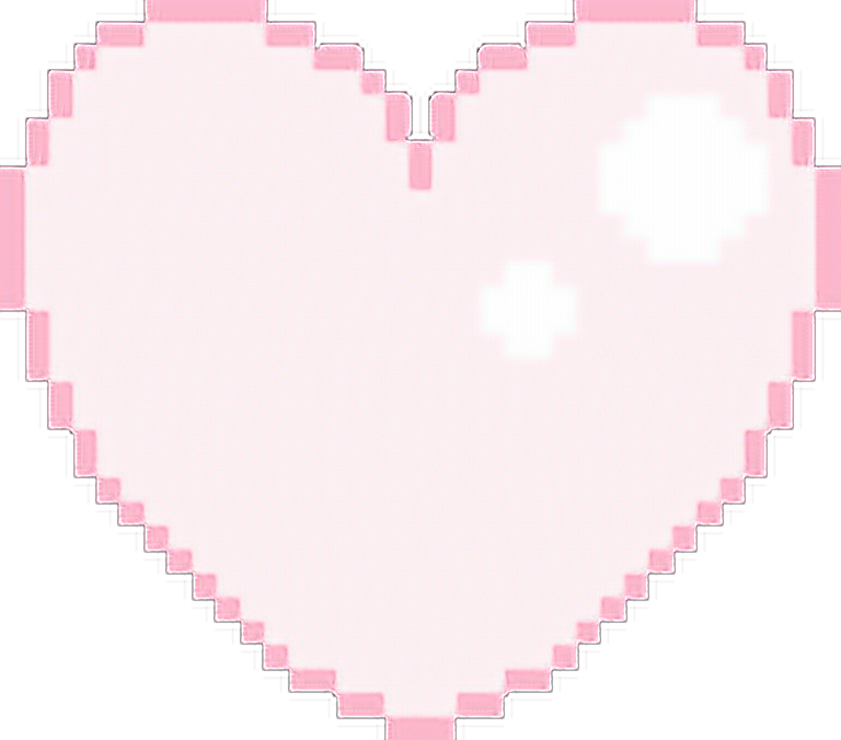 Pixelated Pink Heart PNG
