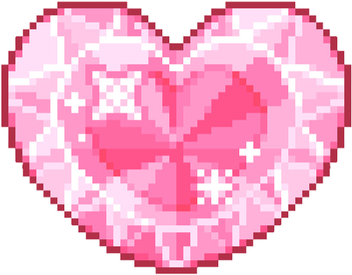 Pixelated Pink Heart PNG