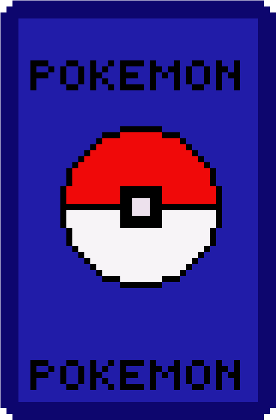 Pixelated Pokemon Card Back PNG