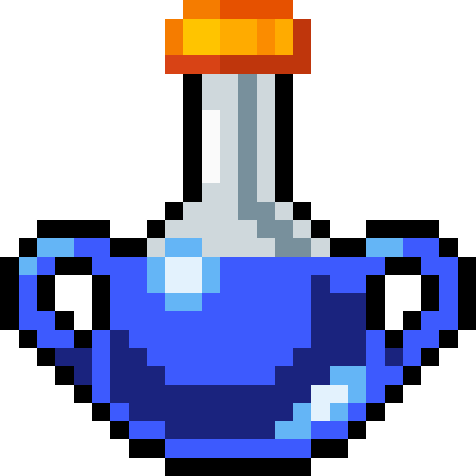 Pixelated Potion Bottle PNG