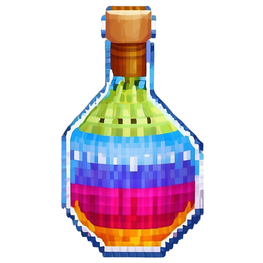 Pixelated Potion Bottle Png Iat PNG