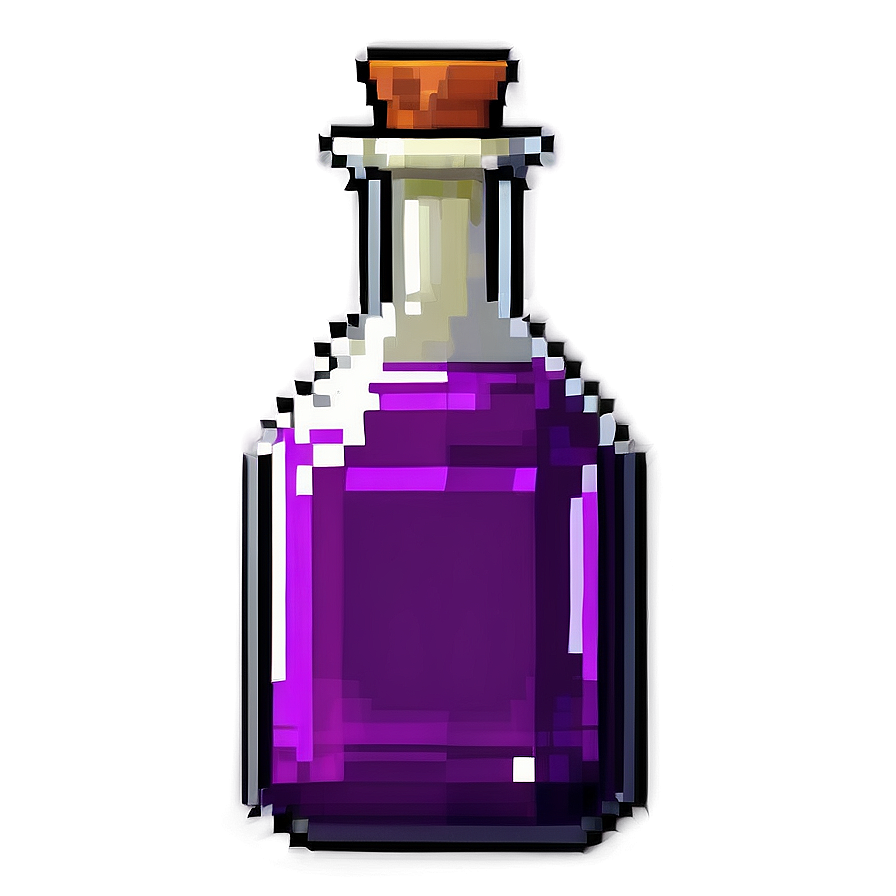 Pixelated Potion Bottle Png Kub PNG