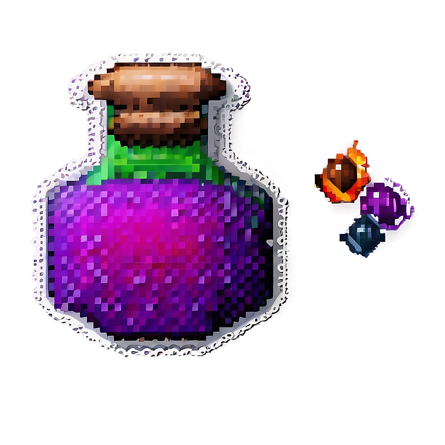 Pixelated Potion Bottle Png Wmf89 PNG