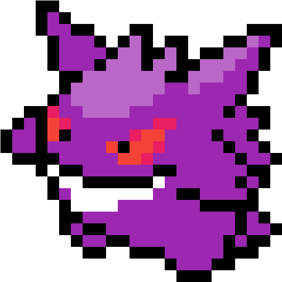 Pixelated Purple Creature PNG