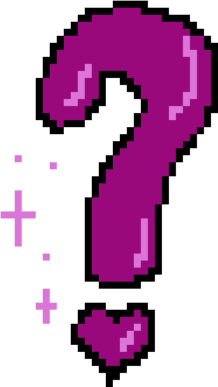 Pixelated Question Mark PNG