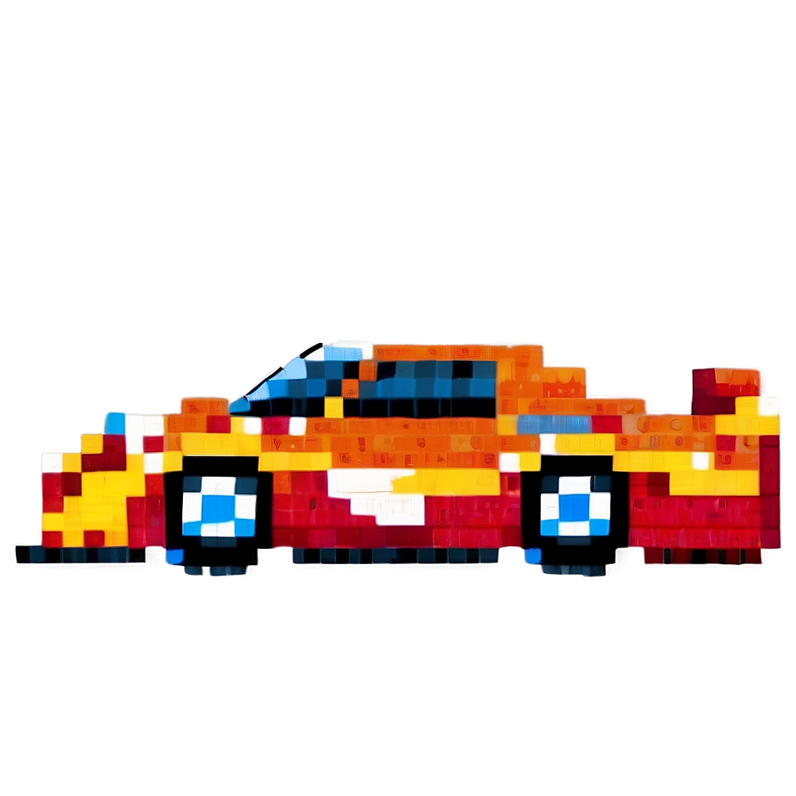 Pixelated Racing Car Png Nrc41 PNG