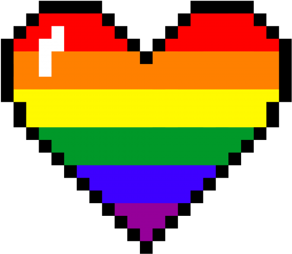 Pixelated Rainbow Heart.png PNG