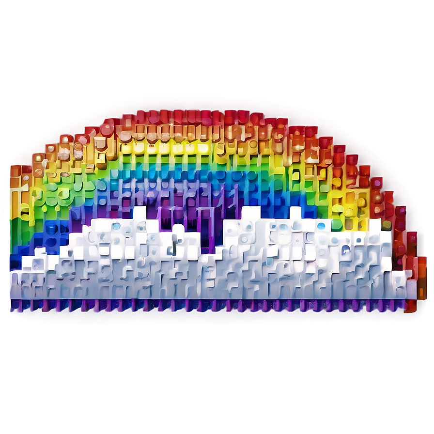 Pixelated Rainbow Png Hxh PNG