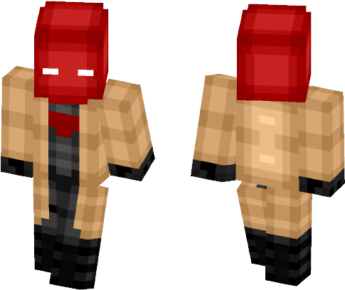 Pixelated Red Head Figure PNG