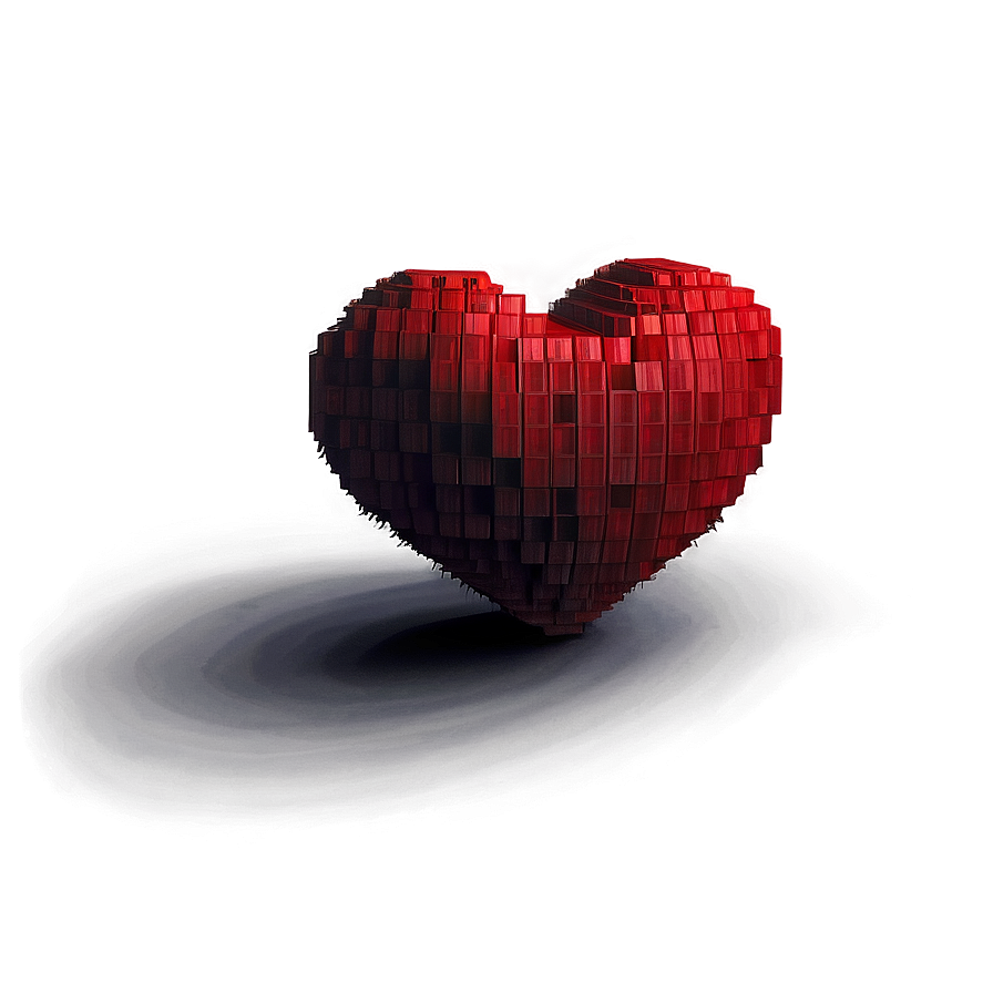 Pixelated Red Heart Png 05242024 PNG