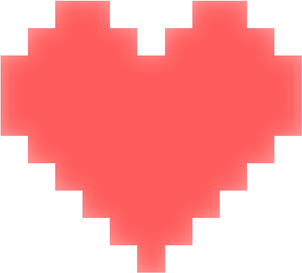 Pixelated Red Heart PNG