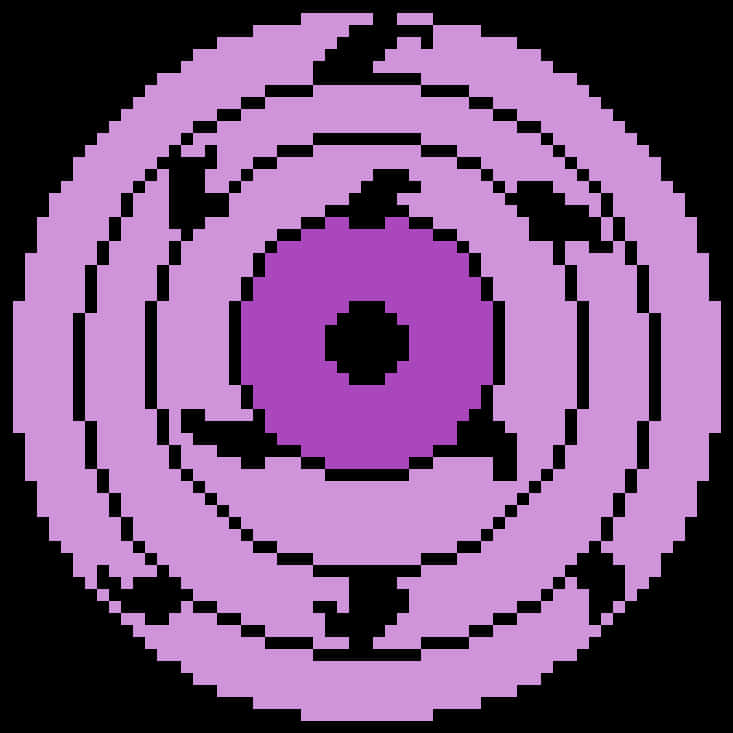 Pixelated Rinnegan Eye Symbol PNG