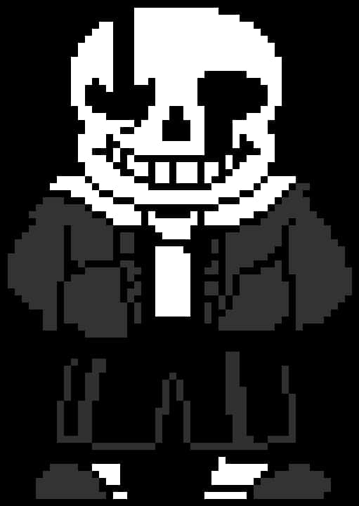 Pixelated Sans Character PNG