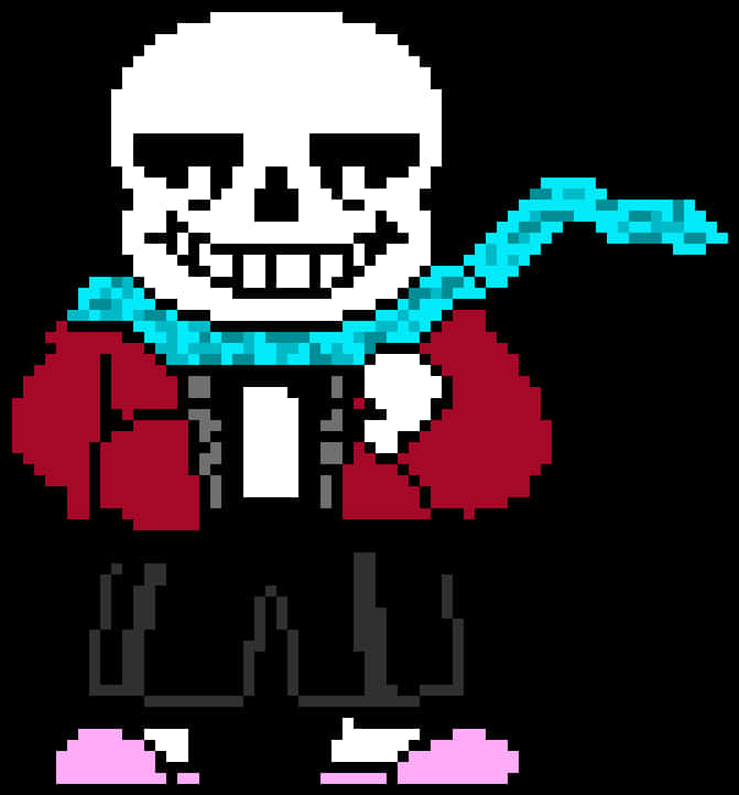 Pixelated Sans Character PNG