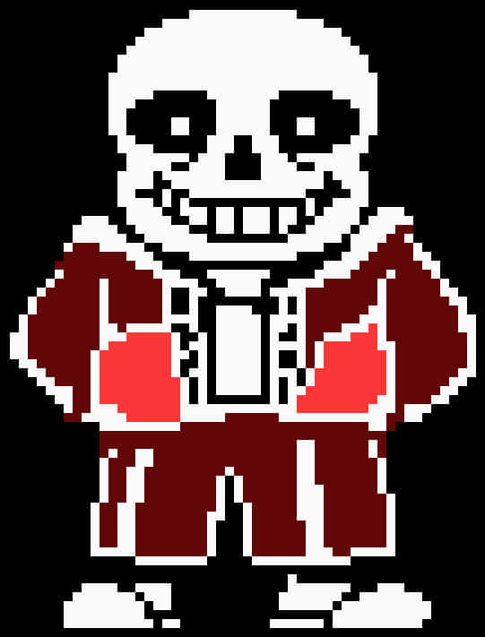 Download Pixelated Sans Undertale Character | Wallpapers.com