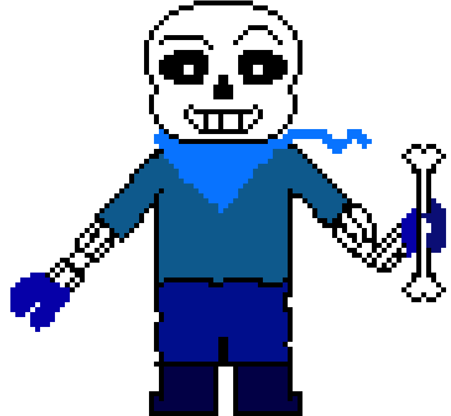 Download Pixelated Sans Undertale | Wallpapers.com