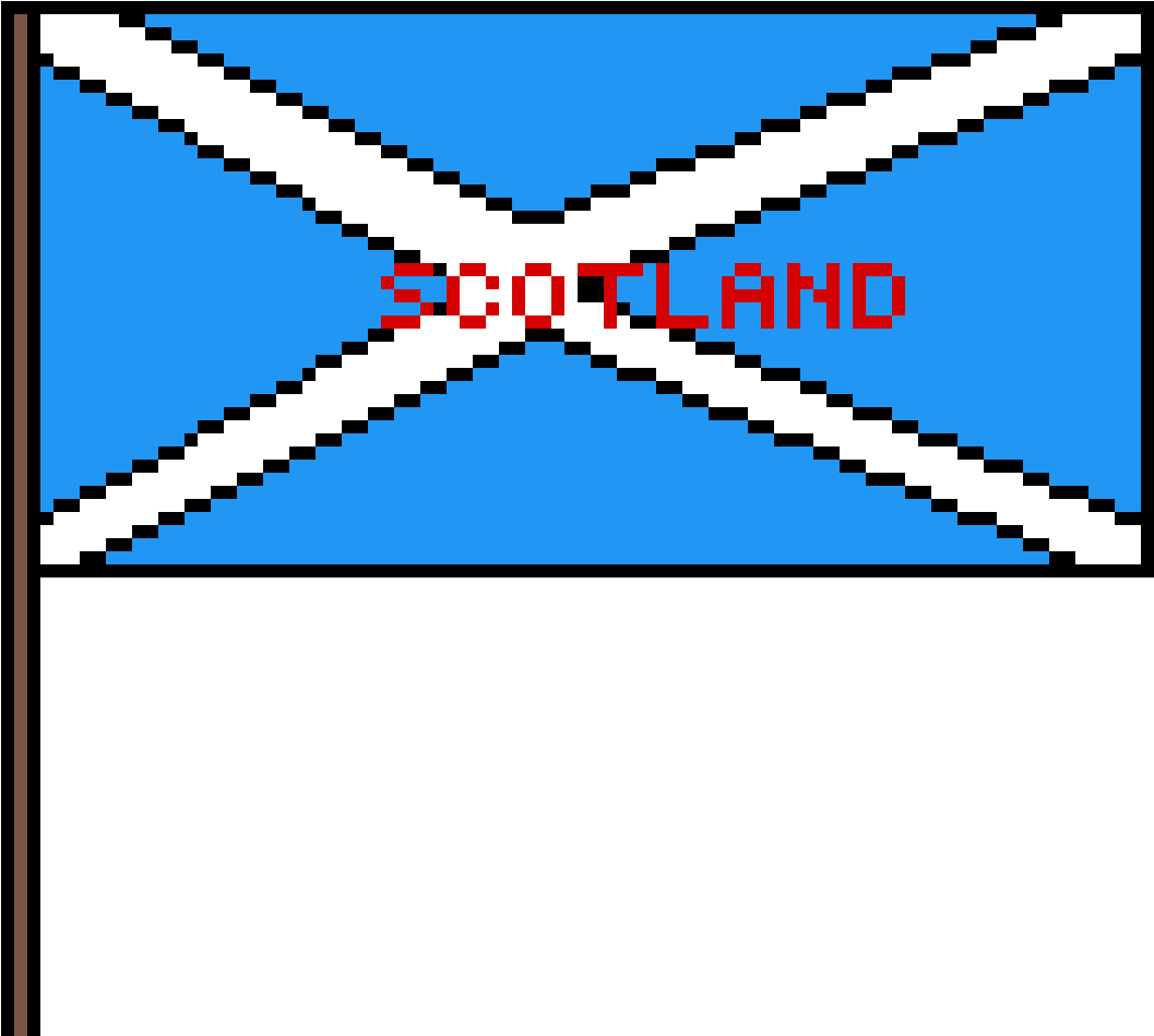 Pixelated Scotland Flag PNG