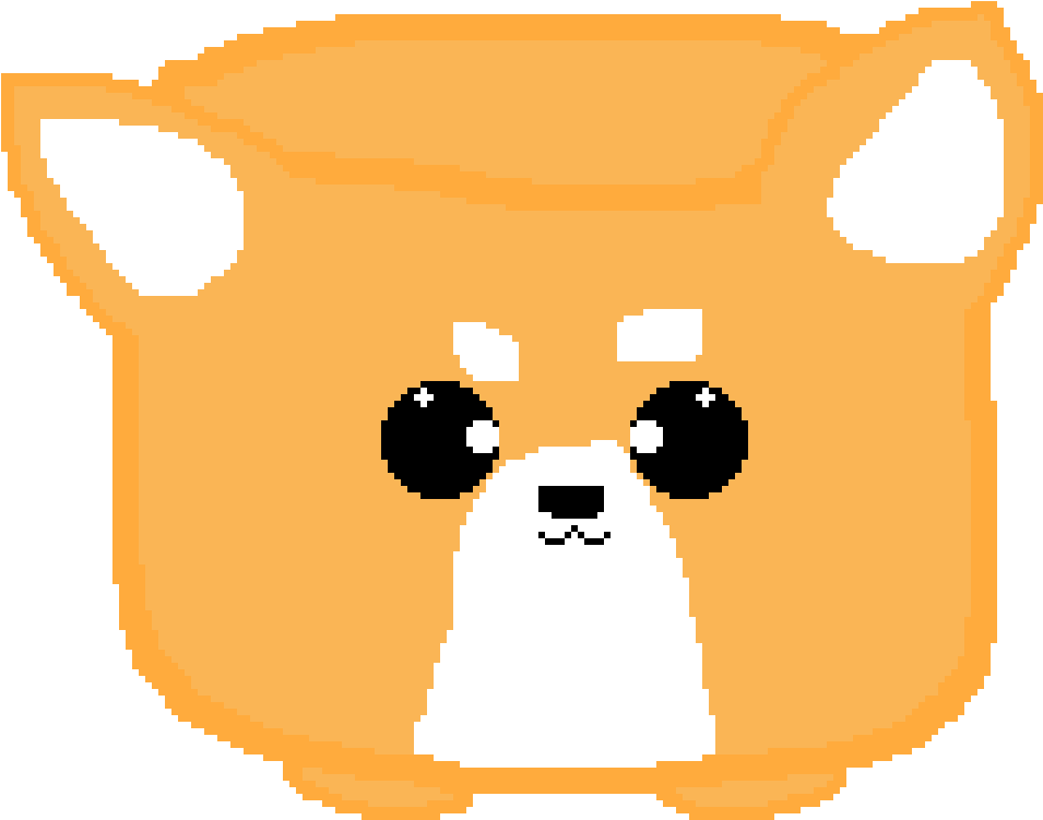 Pixelated Shiba Inu Artwork PNG