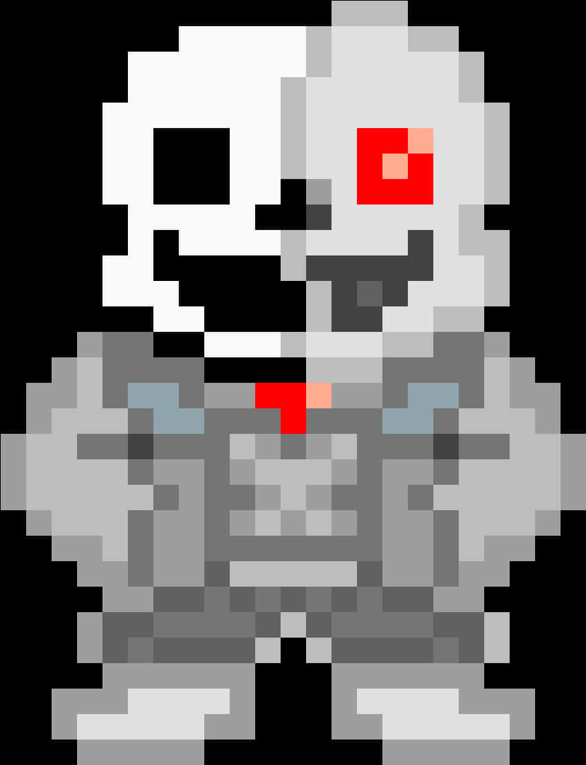 Download Pixelated Skeleton Character | Wallpapers.com